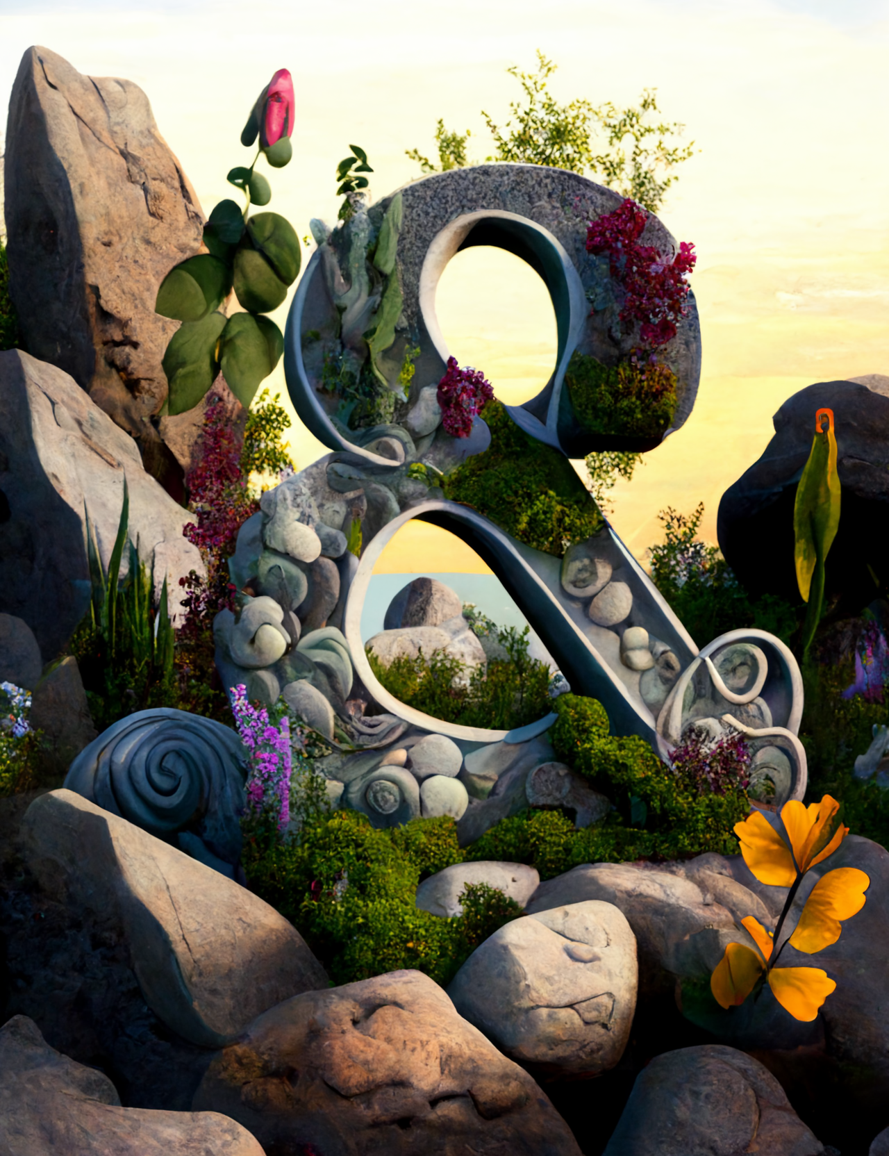 ankl3bit3r_A_giant_ampersand_symbol_in_a_landscape_of_rocks_sur_04b83f9e-e07f-4eba-819b-73f8e3d90e12